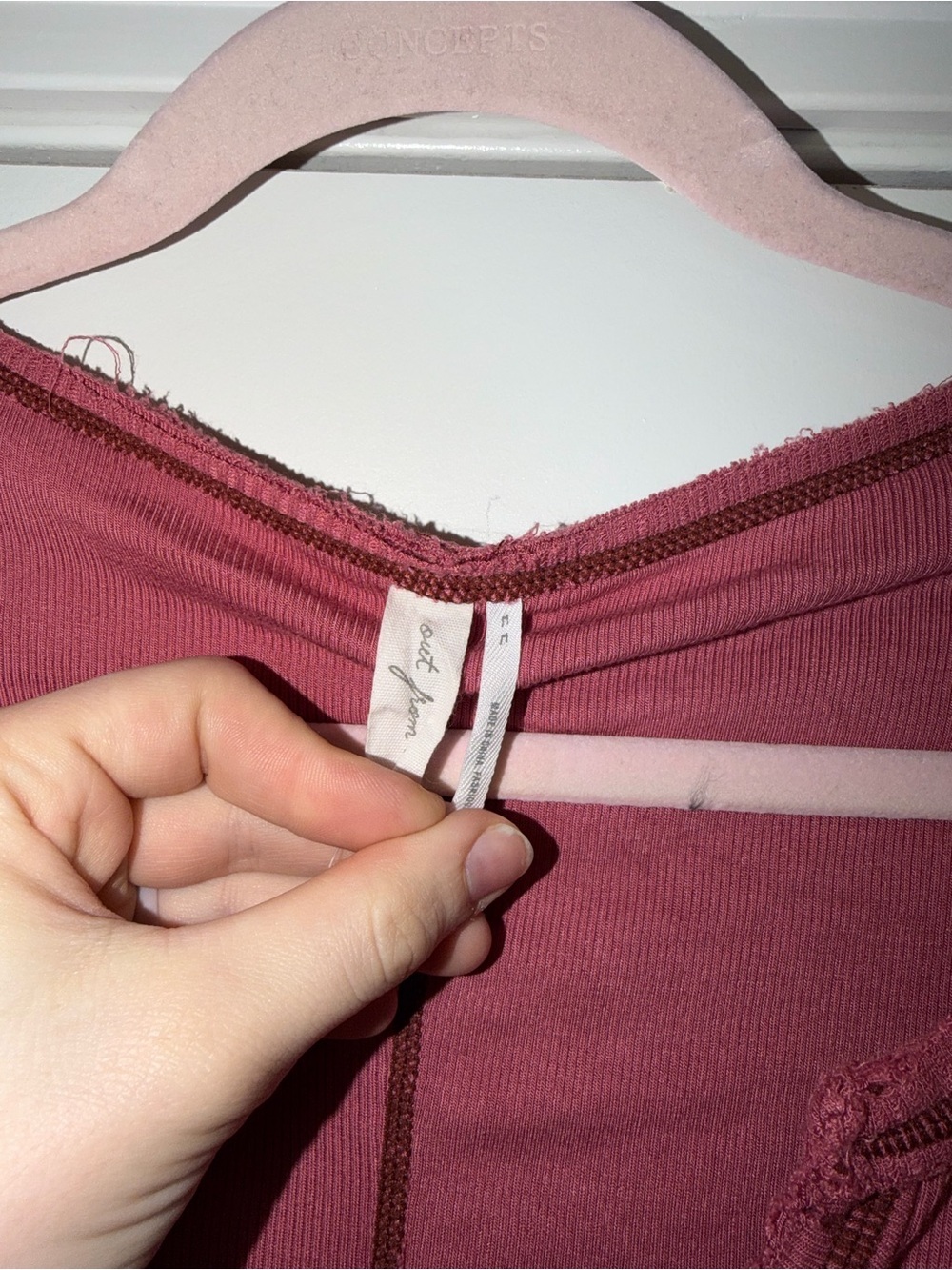 Urban Outfitters Out from Under Long Sleeve Ribbed Crop Top - Picture 3 of 3